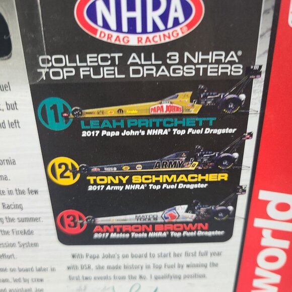 1/64 Auto World Leah Pritchett 2017‎ Papa Johns Top Fuel Dragster - Picture 7 of 10